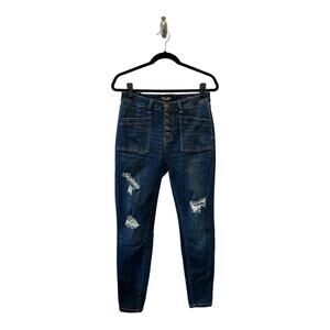 Judy Blue Patch Pocket Button Fly Skinny Jeans size 7/28